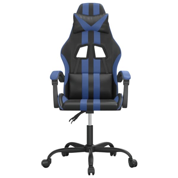 Gamingstol svart och blå konstläder
