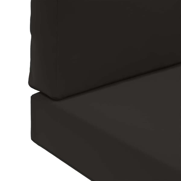 Utomhus Soffa Kudde 3 pcs Svart Polyester