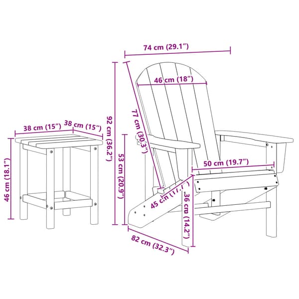 Trädgård Stol 3 pcs Svart polyeten