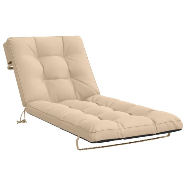 Solstol Kudde VIANEN 100% Polyester Gräddvit 200 x 80 x 8 cm
