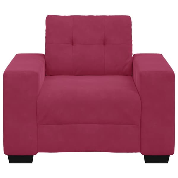 Soffstol vinröd 100x78x80 cm sammet