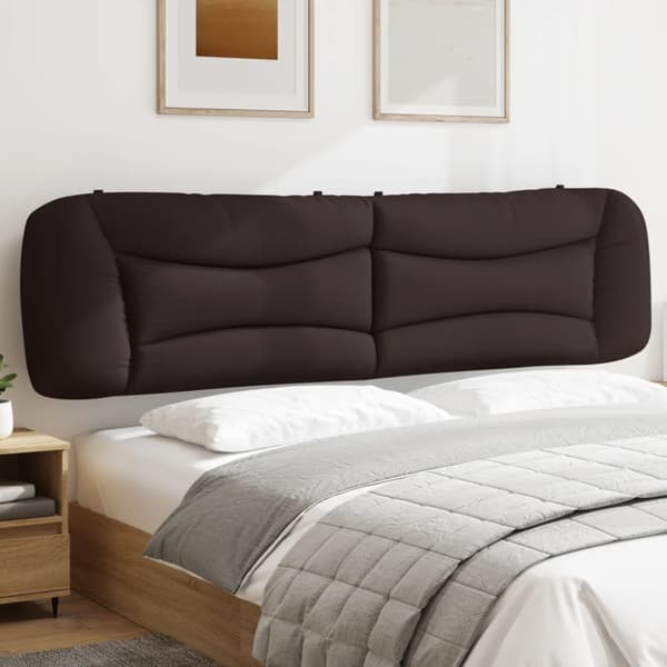 Headboard Cushion "Hvar" Dark Brown 200 cm Fabric