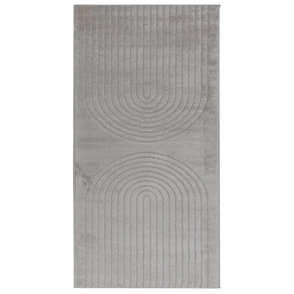 Områdesmattor Rektangulär GALATI Grå 150 x 80 cm Polyester