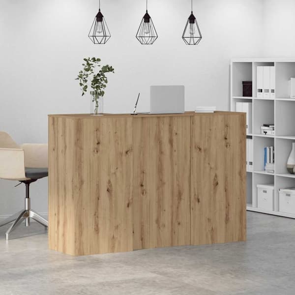 Receptionsdisk artisan ek 155x50x103,5 cm konstruerat trä