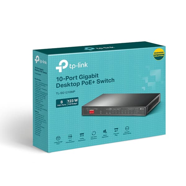 TP-Link TL-SG1210MP V2 - switch - 10 portar - ohanterad