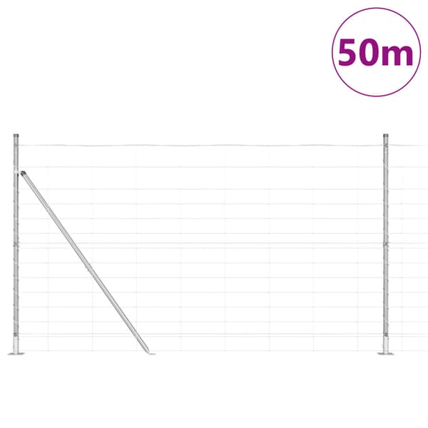 Stängselstolpe Galvaniserad 50 x 1,4 m Stål