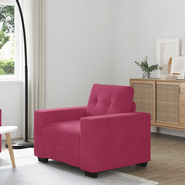 Soffstol vinröd 100x78x80 cm sammet