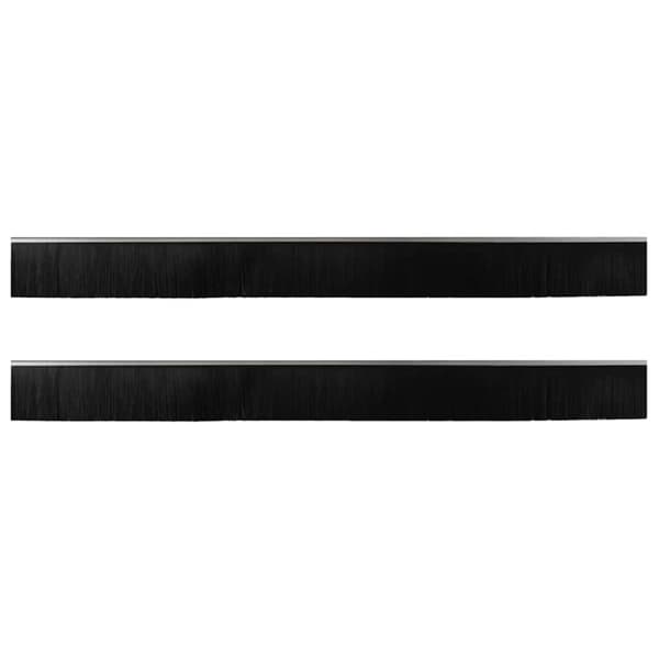 Självhäftande dörrborstlist 2 pcs Silver 100 cm