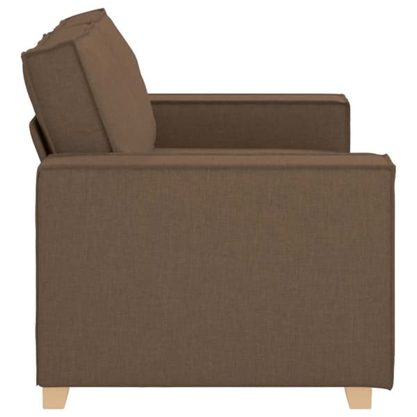 2-sitssoffa brun 160x78x84 cm tyg