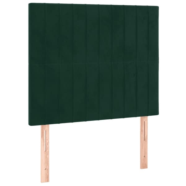 Ramsäng med madrass mörkgrön 80x200 cm sammet