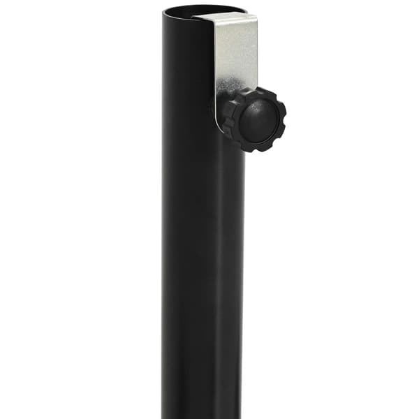 Halv Parasol Basram Svart Stål for 32-38 mm Pole