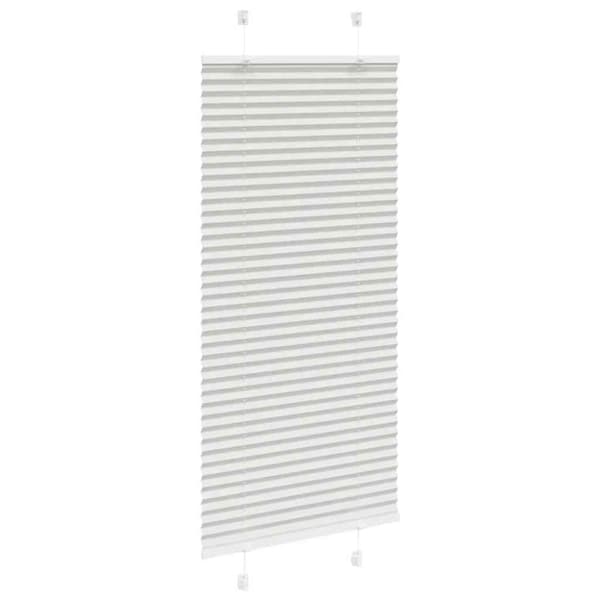Plisserad persienn ljusgrå 55x150cm tyg bredd 54,4cm polyester