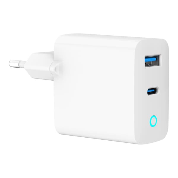 Gembird strömadapter - GaN, LED - USB-C, USB typ A - 65 watt