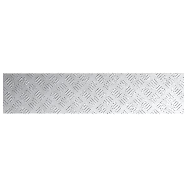Trappsteg Rektangulär 2 pcs Silver 90 x 20 cm Aluminium