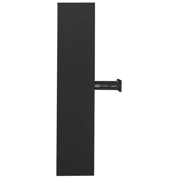 Dokumentskåp antracit 90x40x180 cm stål