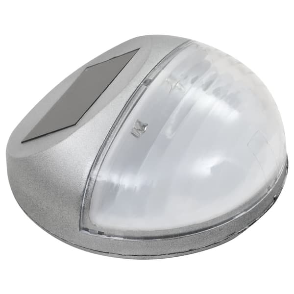 Sollampa vägg LED set 12 st rund silver
