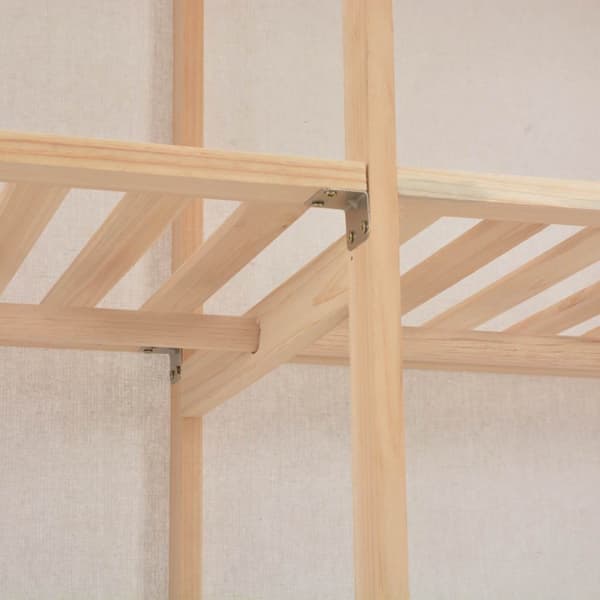 Garderob 200x40x170 cm vit tyg