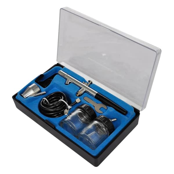 Kompressor för airbrush inkl. 2 sprutpistoler