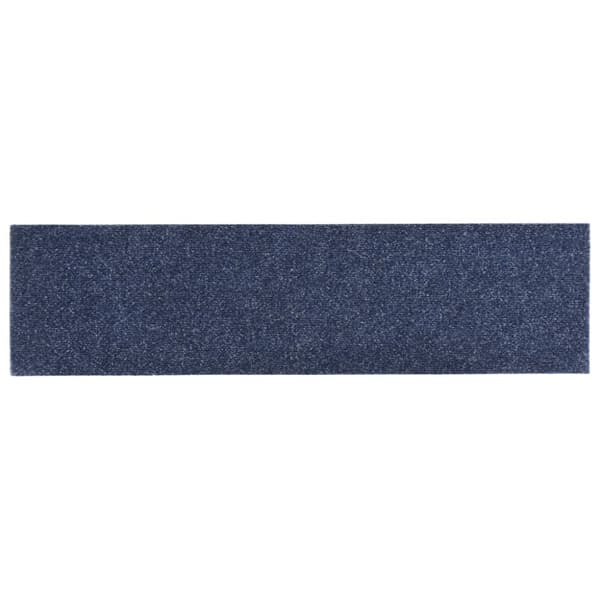 Trappmattor självhäftande 15 st 76x20 cm gråblå rektangulära