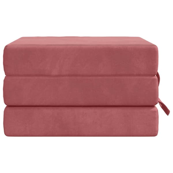 Fällbar Soffbed 90 x 67 x 45 cm Rosa