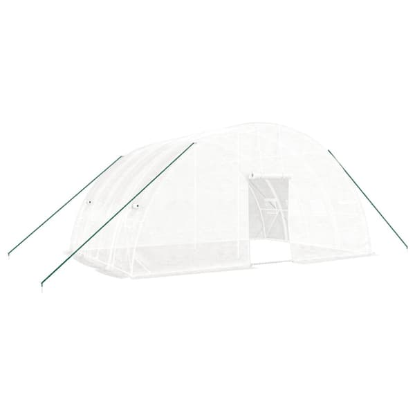 Växthus med stålram vit 24 m² 6x4x2,85 m