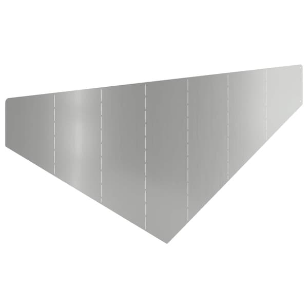 Kant för gräsmatta 4 pcs 100 x 45 cm Stål Silver