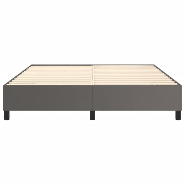 Boxspring-sängram grå 180x200 cm konstläder