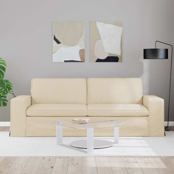 Soffa Kräm 222 x 80 x 82 cm tyg