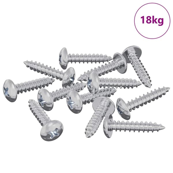 Träskruvar 10976 pcs Silver Stål
