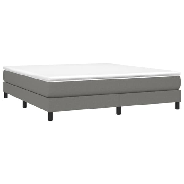 Boxspring-sängram mörkgrå 160x200 cm tyg