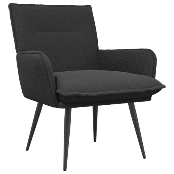 Fåtölj Mörkgrå Bouclé