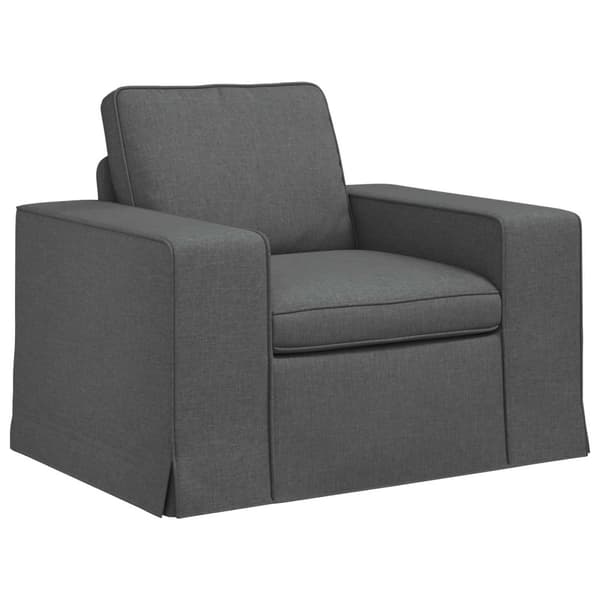Soffset 2 pcs Mörkgrå 182 x 80 x 82 cm tyg