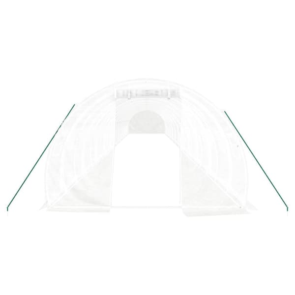 Växthus med stålram vit 66 m² 22x3x2 m