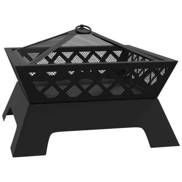 Eldstad med eldgaffel 50 cm XXL stål