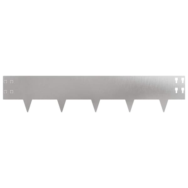 Kant för gräsmatta 30 pcs 100 x 20 cm Stål Silver