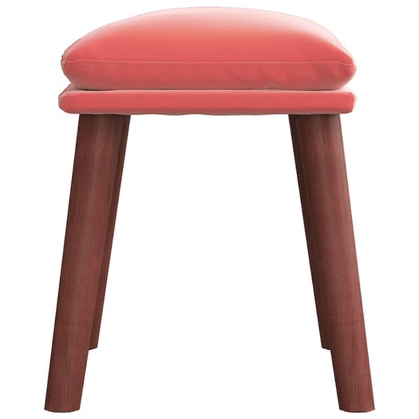 Fotpall rosa 45x29,5x35 cm sammet
