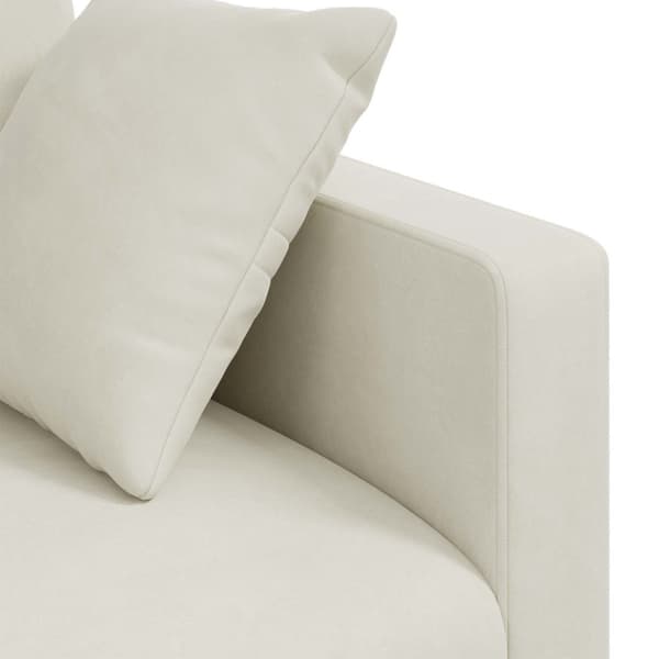 Soffa Kräm 228 x 78 x 80 cm Sammet