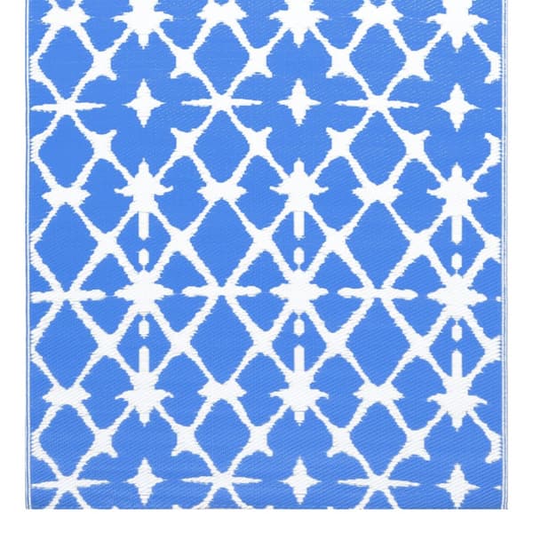 Utomhusmatta ARAKIL blå och vit 80x150 cm PP