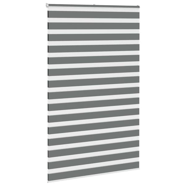 Rullgardin zebra mörkgrå 150x200 cm tyg bredd 145,9cm polyester