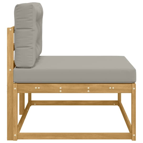 Modulsoffa utomhus med kudde Vit 115 x 83 x 73 cm Polyester