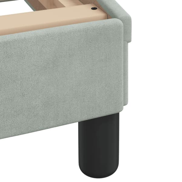 Bed Frame "Dover" Light Grey 90x200 cm Velvet