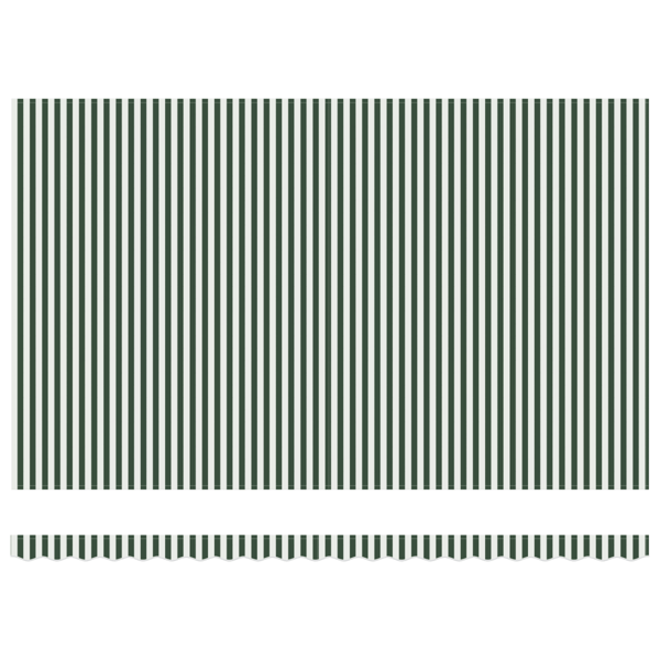 Markisram Grön och Vit 500 × 300 cm Polyester med PU-beläggning