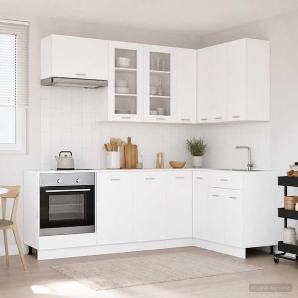 Köksenhet LYON 8 st Vit Konstruerat trä
