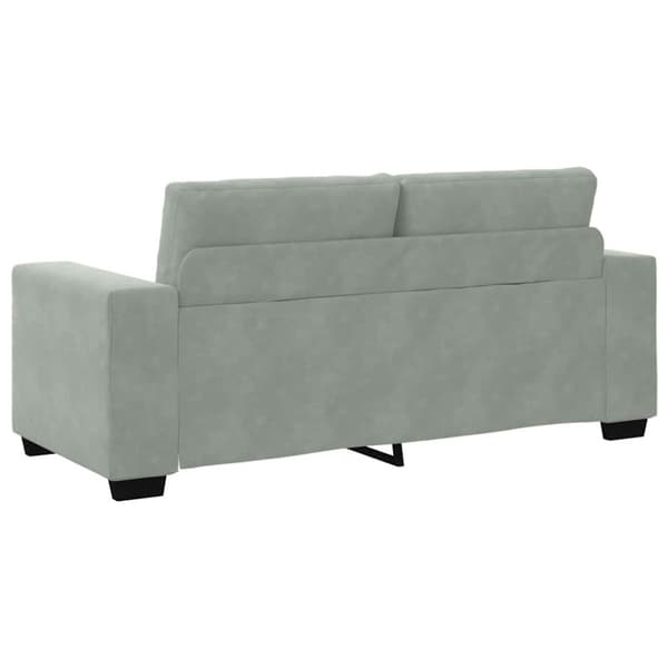 Loveseat soffa ljusgrå 180x77x82 cm sammet