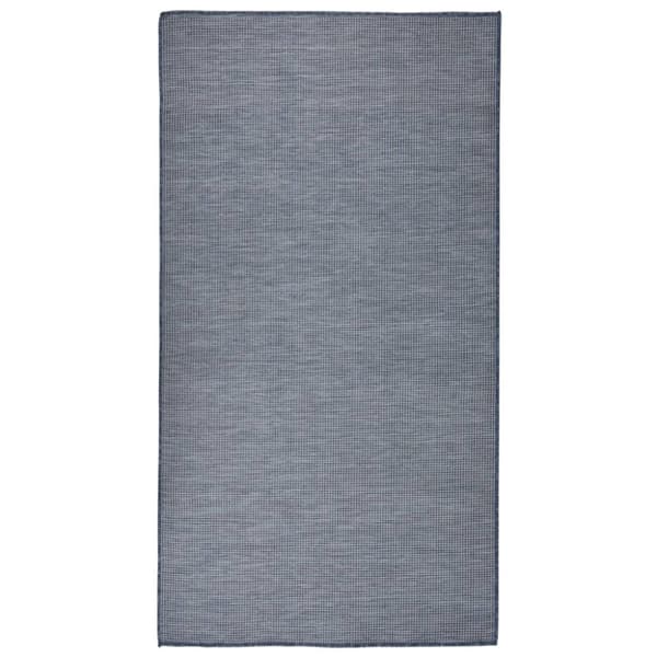 Utomhusmatta plattvävd 80x150 cm blå