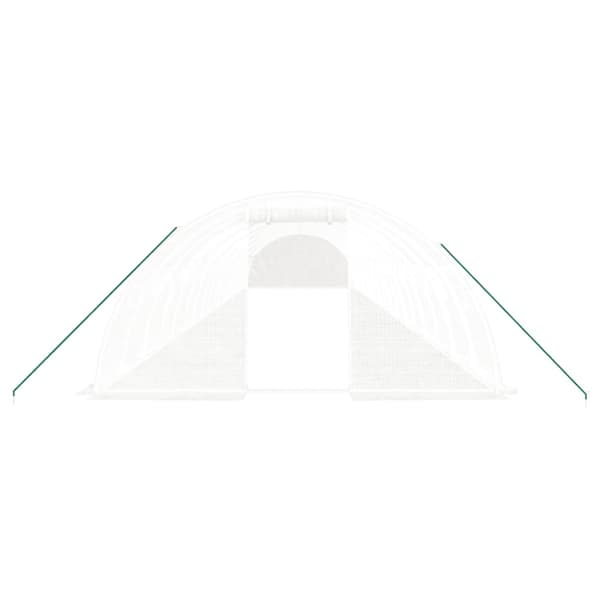 Växthus med stålram vit 72 m² 18x4x2 m
