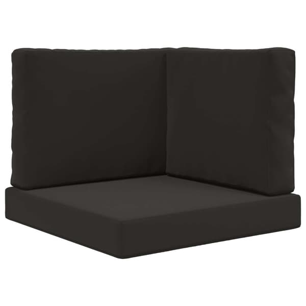 Utomhus Soffa Kudde 3 pcs Svart Polyester