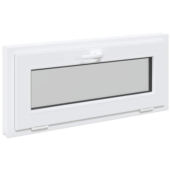Källarfönster RISOR 90 x 40 cm PVC och glas Vit