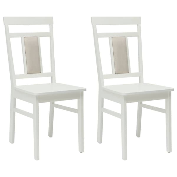 Matstol 2 pcs Vit Massiv Gummiträ