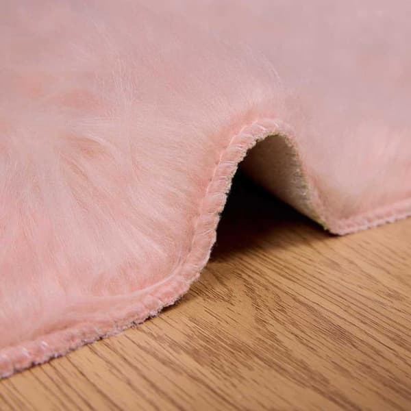 Fuskfäll matta TAFALLA Rosa 80 x 150 cm Polyester